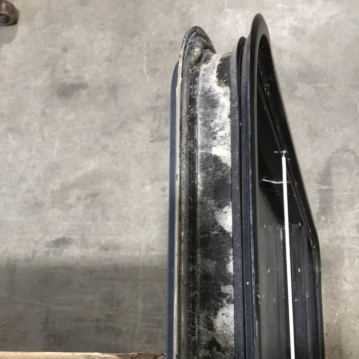 Used Black Radius Window : 59" W x 33 3/4" H x 2" D