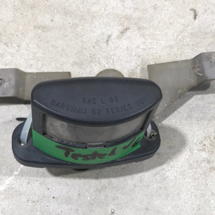 Used SAE L 95 Bargman 62 Series DOT License Plate Light, Black