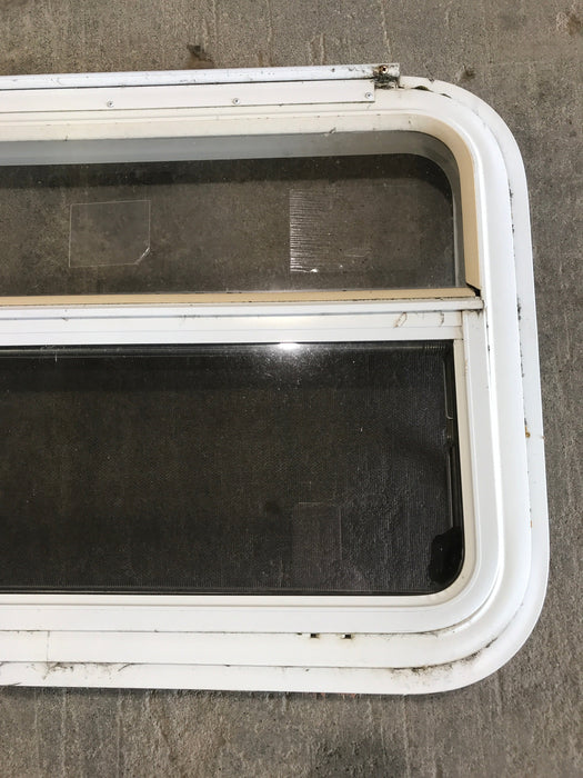 Used White Radius Emergency Opening Window : 29 1/4" W x 19 1/2" H x 1 1/2" D