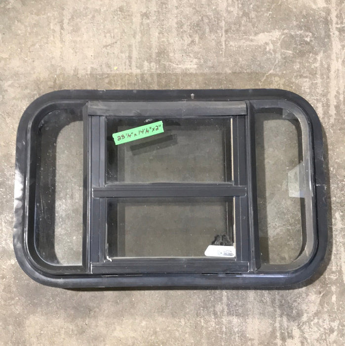 USED Black Radius Opening Window : 23 1/4" W X 14 1/4" H X 2" D