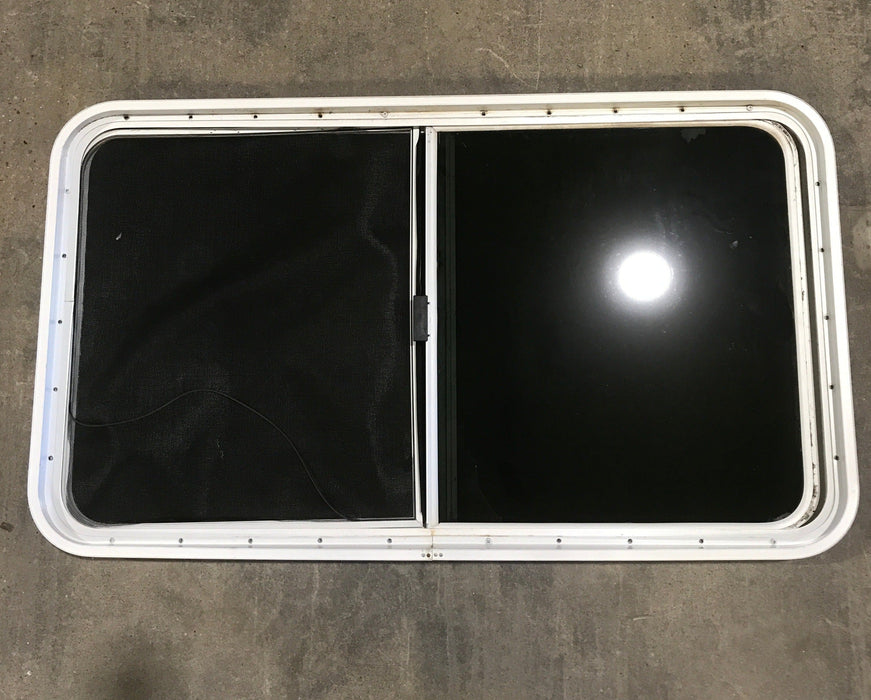 Used White Radius Opening Window : 45 1/4" W x 25 1/2" H x 2" D