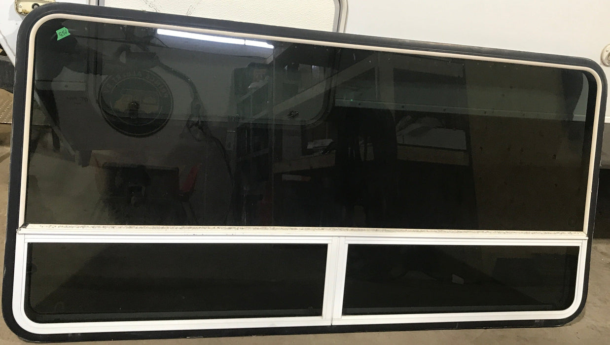 Used White Radius Opening Window : 71 1/2" W x 34 1/2" H x 1 7/8" D