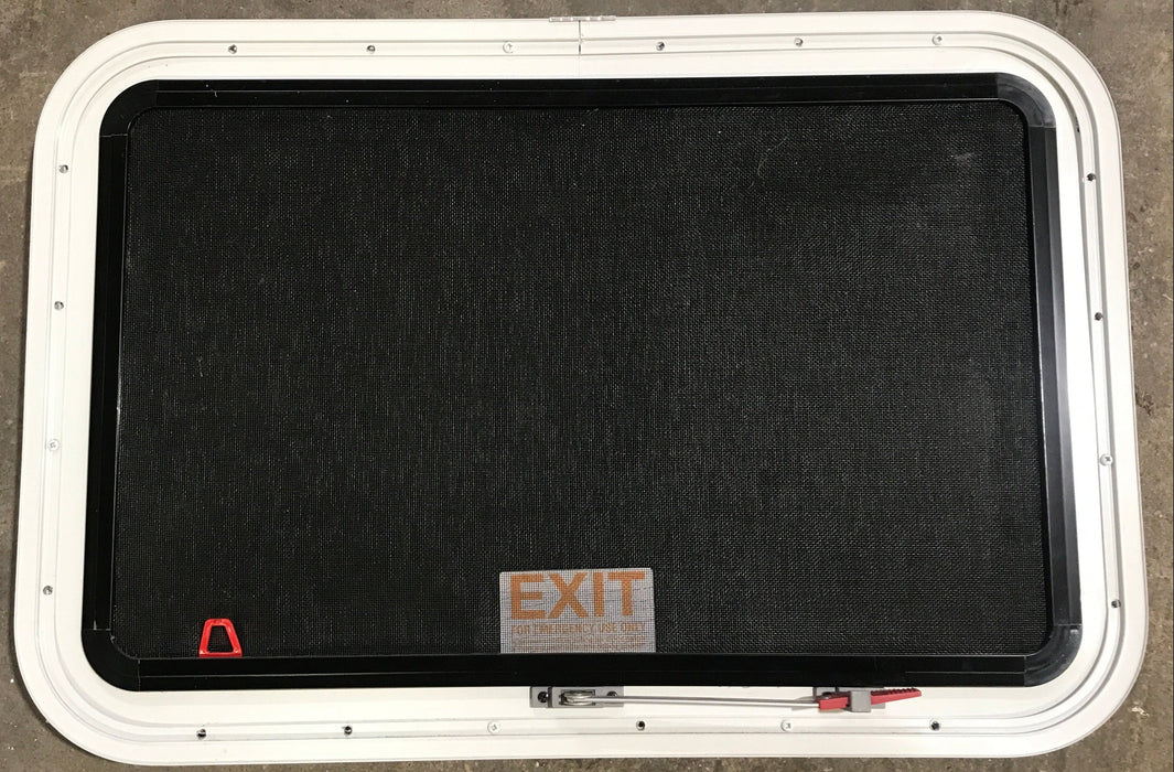Used White Radius Emergency Opening Window : 29 1/2" W x 19 1/2" H x 1 7/8" D