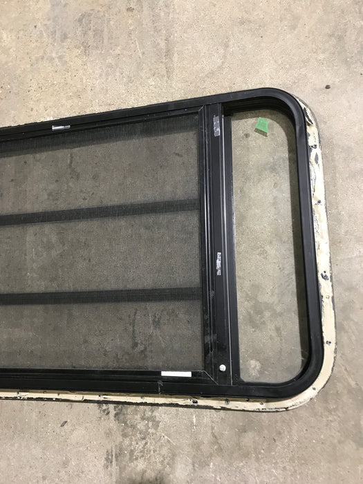 Used Black Radius Opening Window : 42 1/2" W x 22 1/2" H x 1 1/2" D