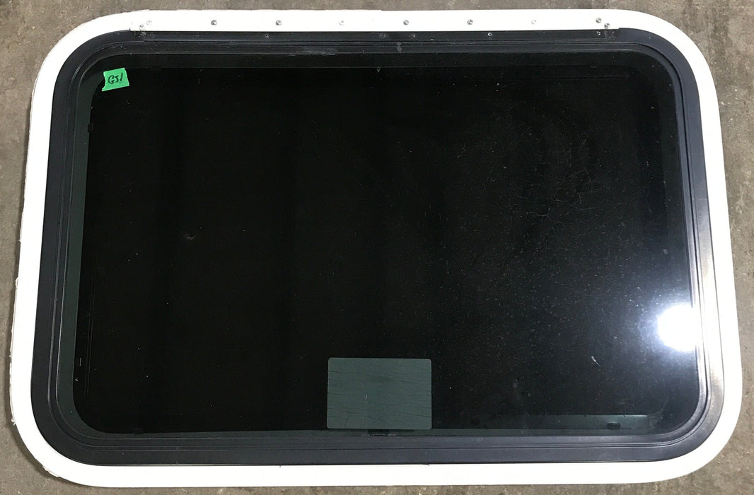 Used White Radius Emergency Opening Window : 29 1/2" W x 19 1/2" H x 1 7/8" D