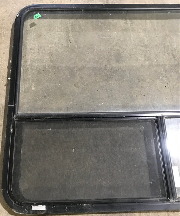 Used Black Radius Opening Window : 48 1/4" W x 35 3/4" H x 1 7/8" D