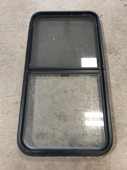 Used Black Radius Opening Window : 42 1/2" W x 22 1/2" H x 2" D