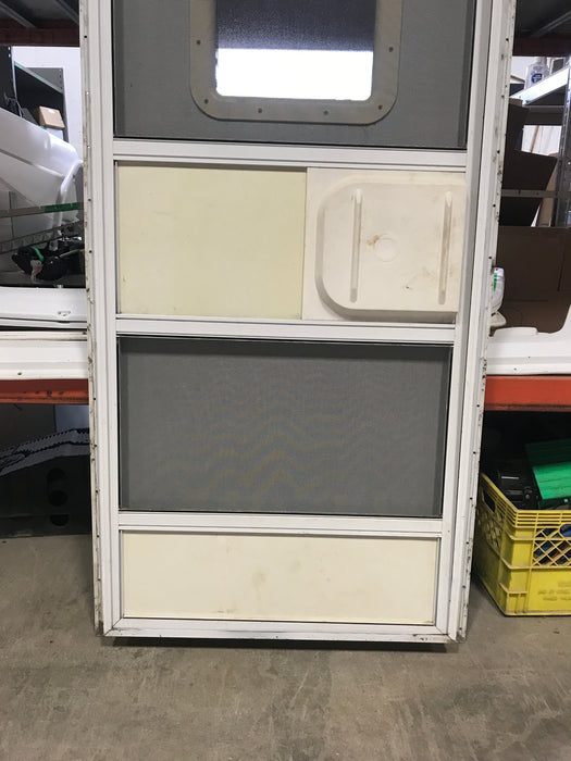Used RV Radius Corner Entry Door 29 1/2" W x 71 1/4" H