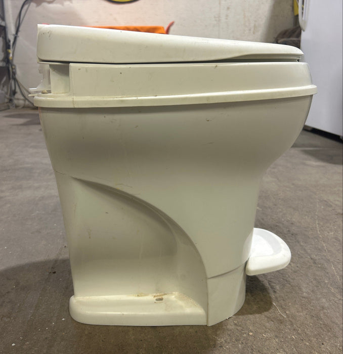 Used Thetford Toilet, High Profile, Foot Flush, Off White - Aqua-Magic V , 31652