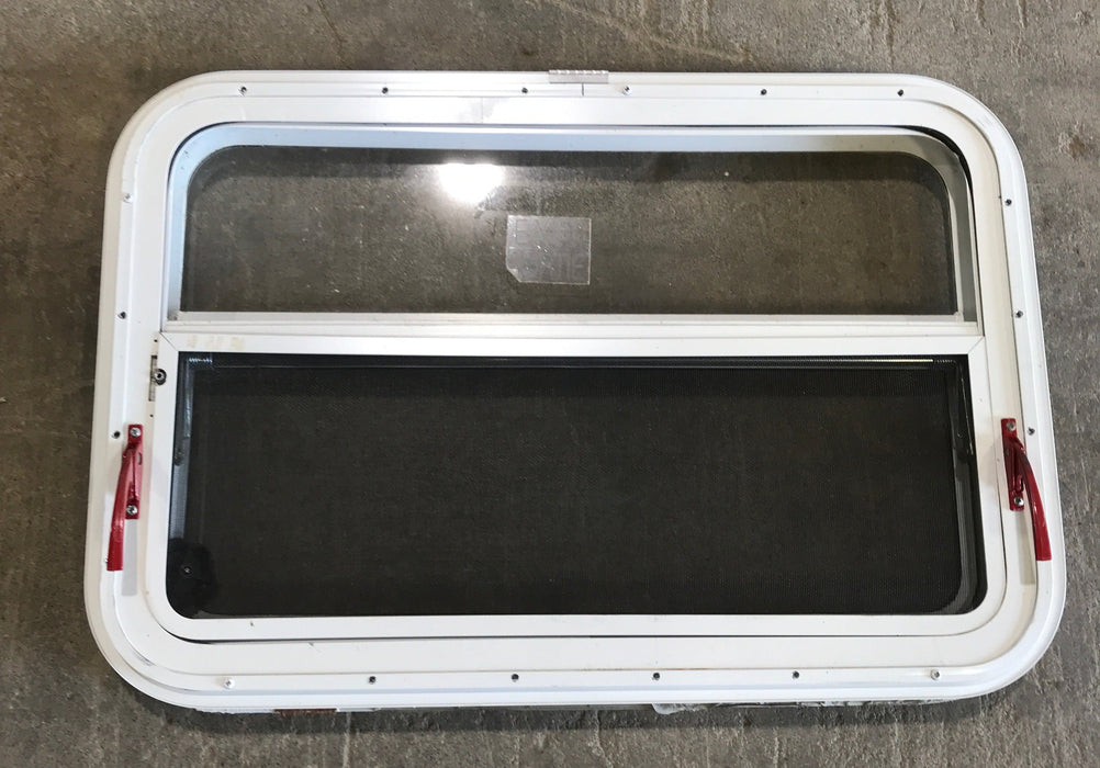 Used White Radius Emergency Opening Window : 29 1/4" W x 19 1/2" H x 1 1/2" D