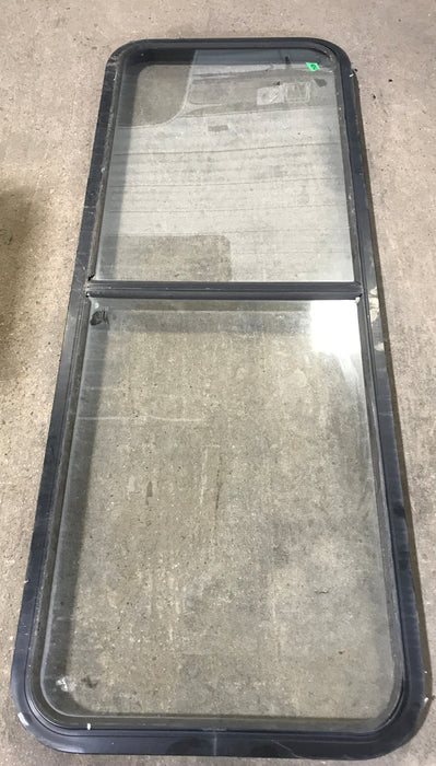 Used Black Radius Non Opening Window : 60 1/4" W x 21 3/4" H x 1 7/8" D