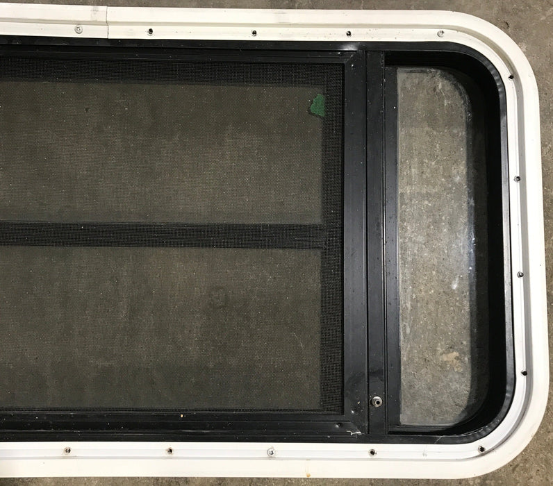 Used Black Radius Opening Window : 35" W x 17 1/4" H x 1 7/8" D