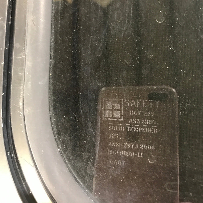 Used Black Radius Emergency Opening Window : 29.5" X 19.5" X 1.5"