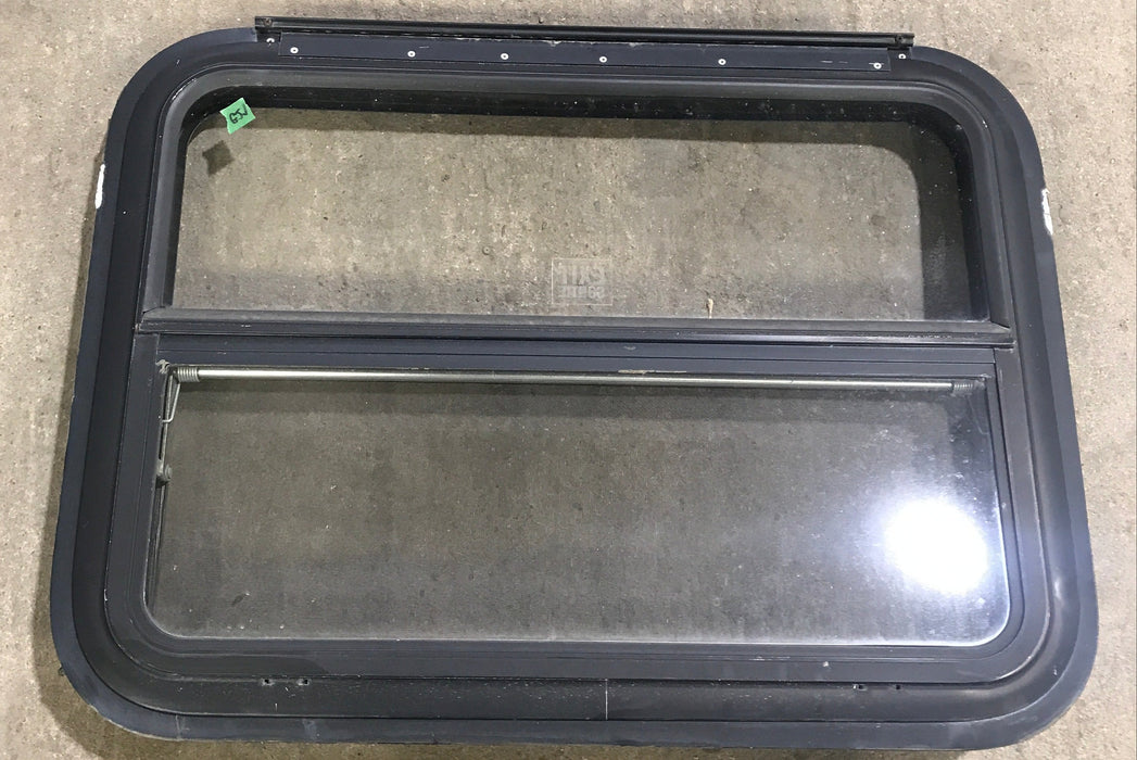 Used Black Radius Emergency Opening Window : 29 1/2" W x 21 1/2" H x 1 7/8" D