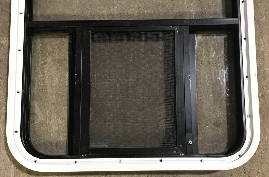 Used Black Radius Opening Window : 23" W x 47 1/2" H x 1 7/8" D