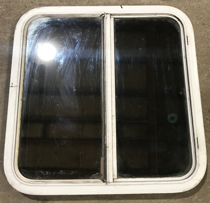 Used White Radius Opening Window : 25 1/2" W x 25 1/2" H x 1 7/8" D