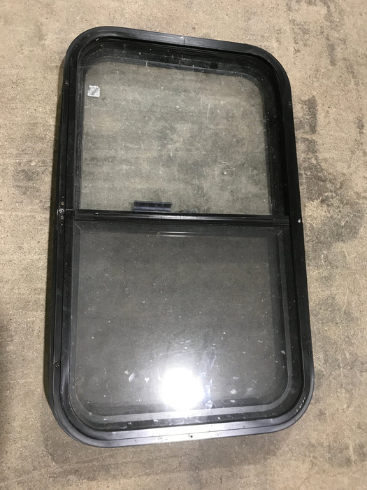 Used Black Radius Opening Window : 30 3/4" W X 18 1/2" H X 2" D