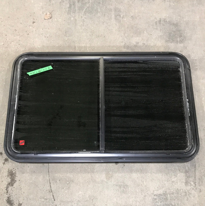 Used Black Radius Emergency Opening Window : 41 1/2" W x 26" H x 1" D