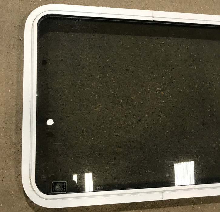 Used White Radius Non Opening Window : 35 3/4" W x 26 1/4" H x 1 7/8" D