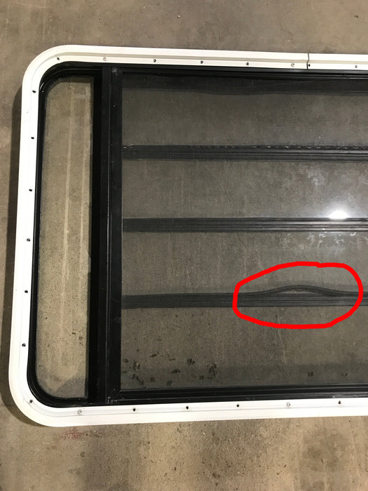 Used Black Radius Opening Window : 47" W x 28 1/4" H x 2" D
