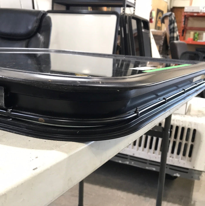 Used Black Radius Non Opening Window : 28 3/4 X 23 1/2 X 2" D