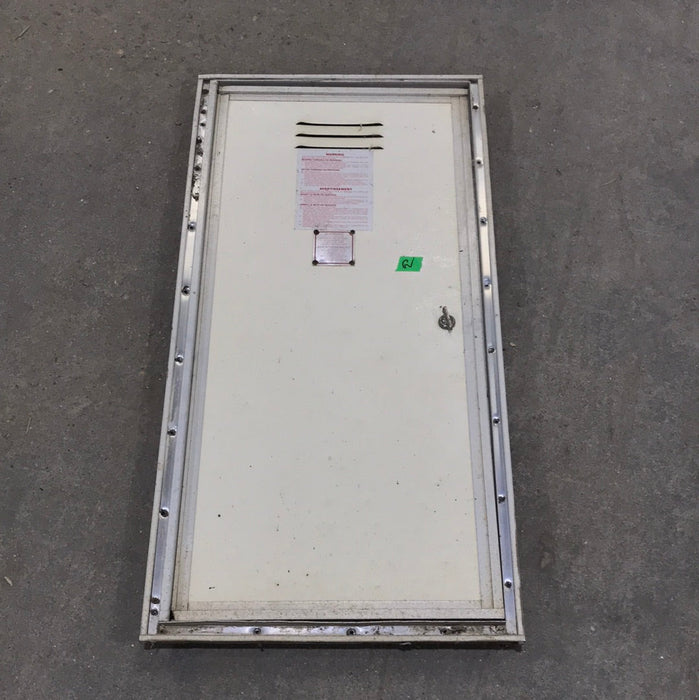 Used Square Corner Propane door  30 1/4" W x 14 1/2" H x 3/4" D