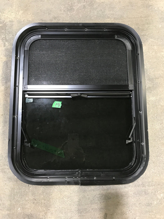 Used Black Radius Opening Window : 21 1/2" W X 17 1/2" H X 1 3/4" D