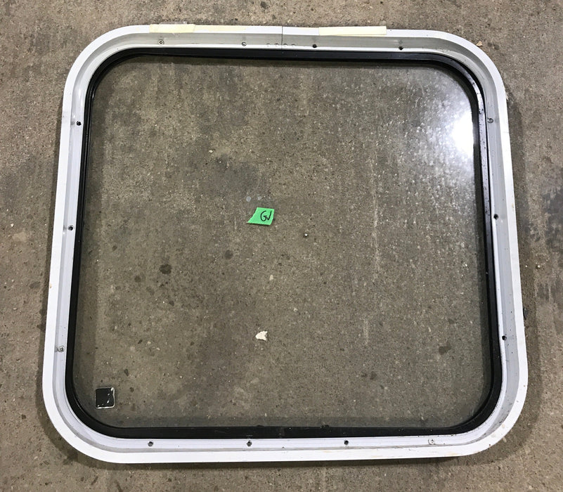 Used Black Radius Non-Opening Window : 23" W X 22" H X 2" D