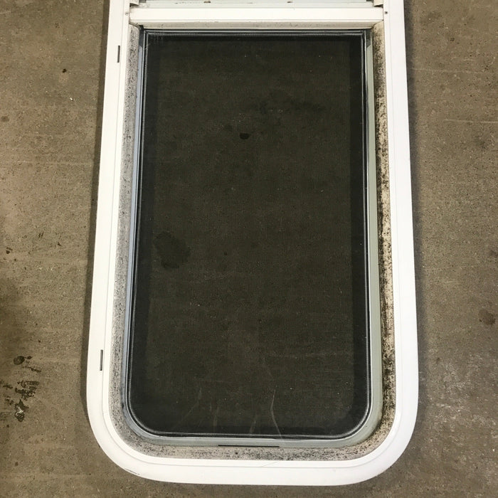 Used White Radius Opening Window : 48" W x 14 3/4" H x 1 7/8" D