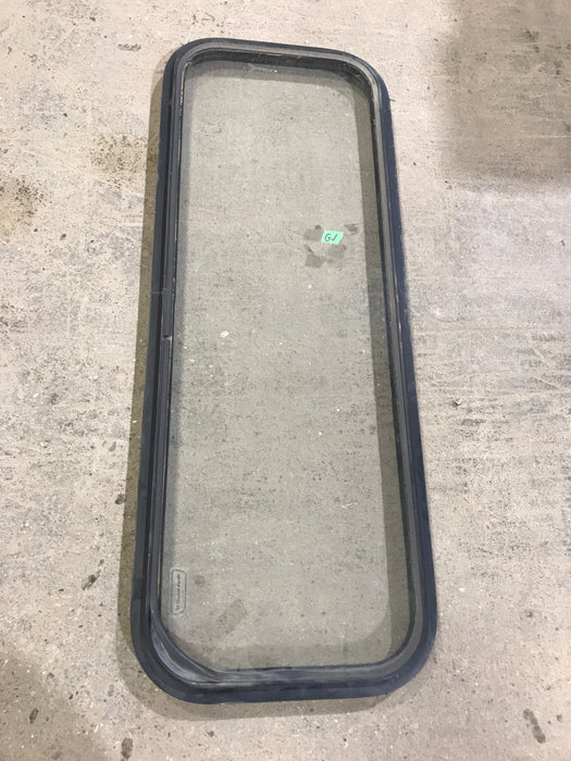 Used Black Radius Non Opening Window : 41 3/4" W x 14 3/4" H x 1 1/2" D