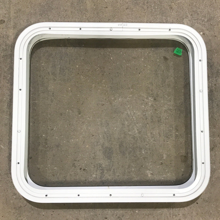 Used White Radius Non Opening Window : 23 1/2" W x 21 1/2" H x 1 7/8" D