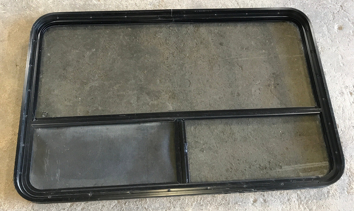 Used Black Radius Opening Window : 47 1/2" W x 30" H x 2" D