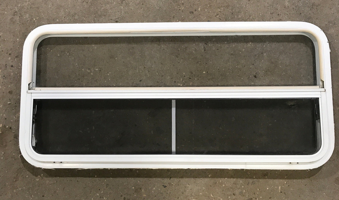 Used White Radius Emergency Opening Window : 47 1/2" W x 21 1/2" H x 1 1/2" D