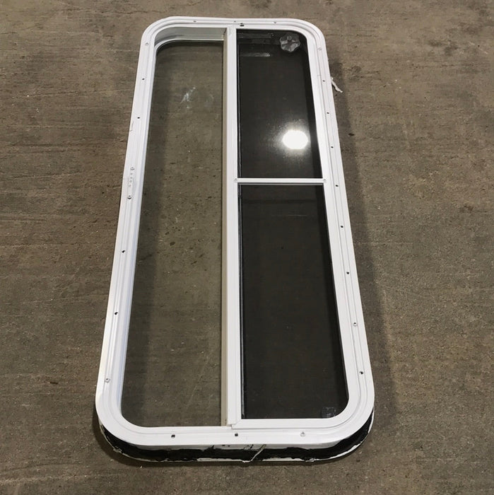 Used White Radius Opening Window : 47 3/4" W x 17 3/4" H x 2" D