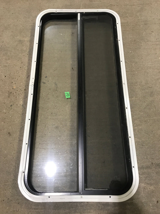 Used Black Radius Opening Window : 41 1/2" W x 19 1/2" H x 2" D