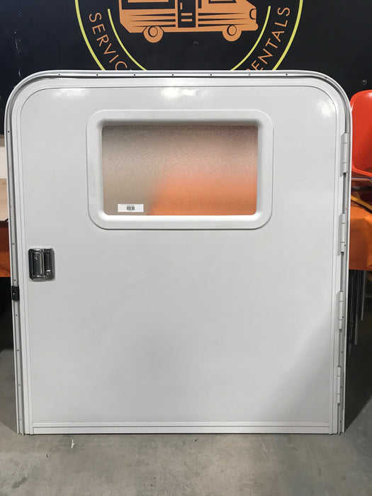 Used Radius Storage/ Teardrop Trailer Entry Door 48 1/4”x 43 1/2” x 2 1/2"