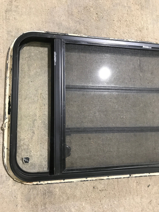 Used Black Radius Opening Window : 42 1/2" W x 22 1/2" H x 1 1/2" D
