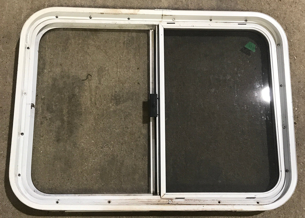 Used White Radius Opening Window : 29 1/2" W x 21 1/2" H x 1 7/8" D