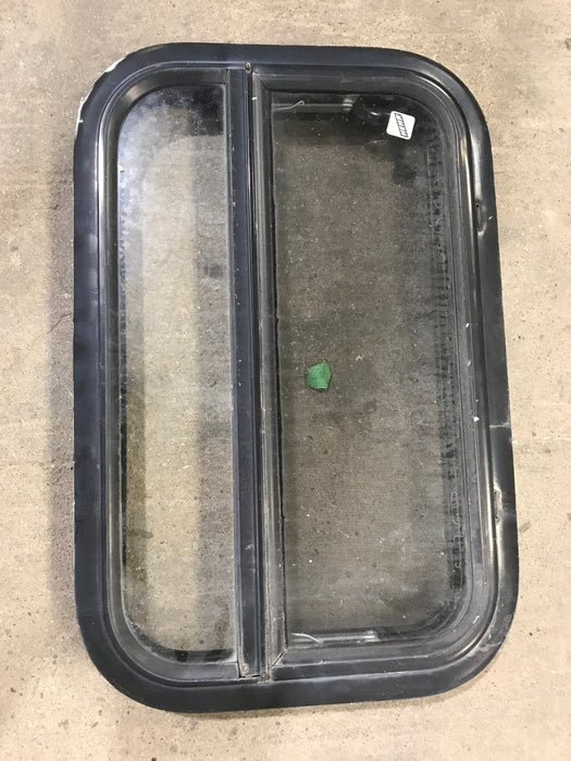Used Black Radius Opening Window : 23 1/4" W X 14 1/2" H X 2" D
