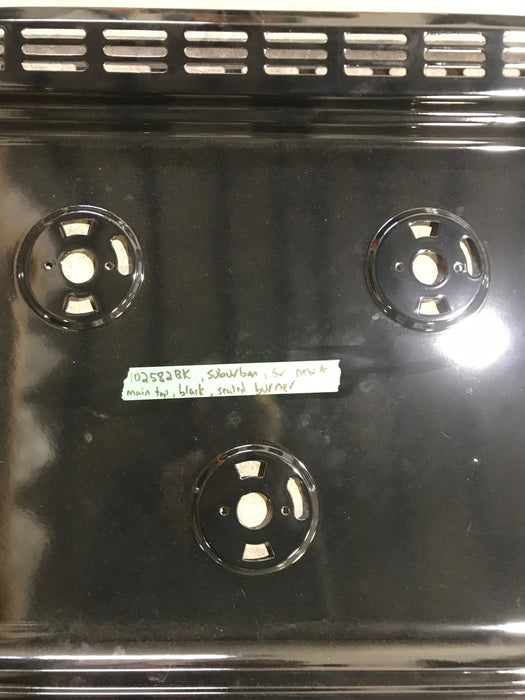 Used Suburban 3-Burner Main Top, Black - 102582BK