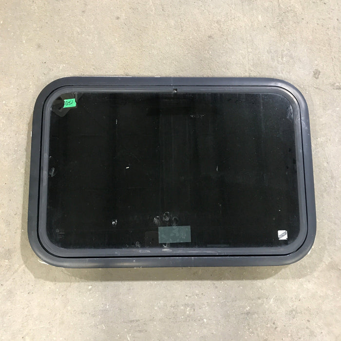 Used Black Radius Emergency Opening Window : 29.5" X 19.5" X 1.5"