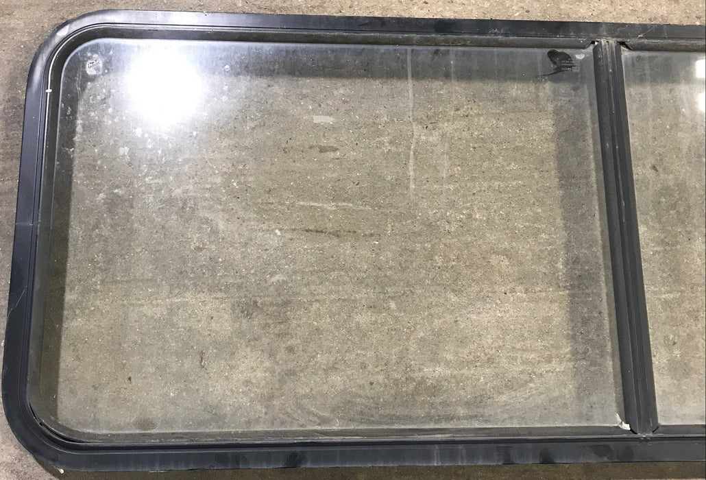 Used Black Radius Non Opening Window : 60 1/4" W x 21 3/4" H x 1 7/8" D