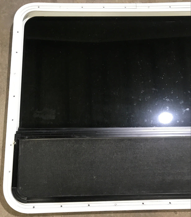 Used White Radius Opening Window : 43 1/2" W x 34 1/2" H x 1 7/8" D