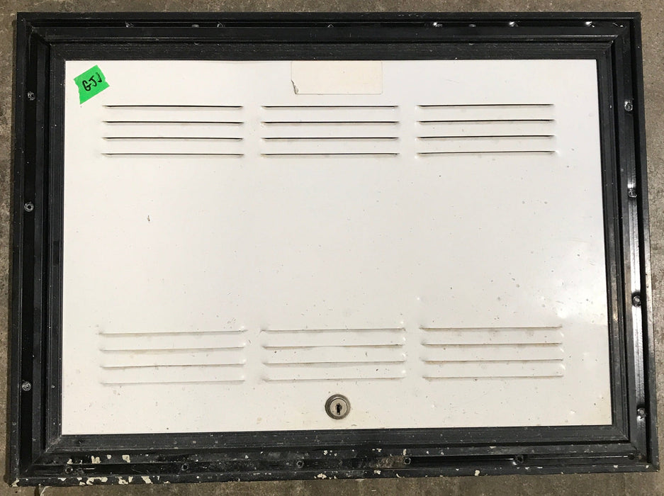 Used Square Cornered Battery/ Propane Cargo Door 20 3/4" x 14 3/4" x 3/4 "D