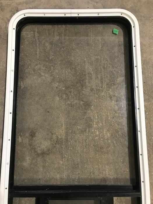 Used Black Radius Opening Window : 23" W x 47 1/2" H x 1 7/8" D