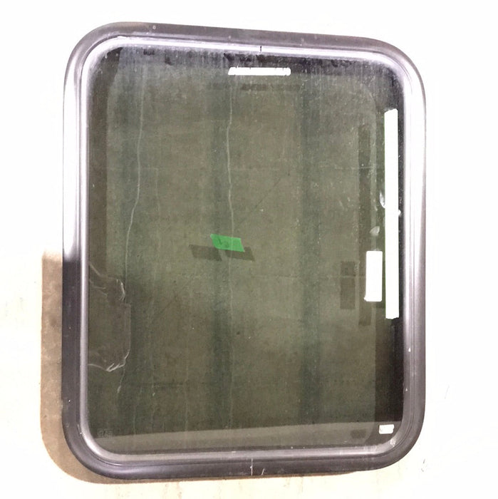Used Black Radius Non-Opening Window : 28 3/4 X 23 1/2 X 2" D