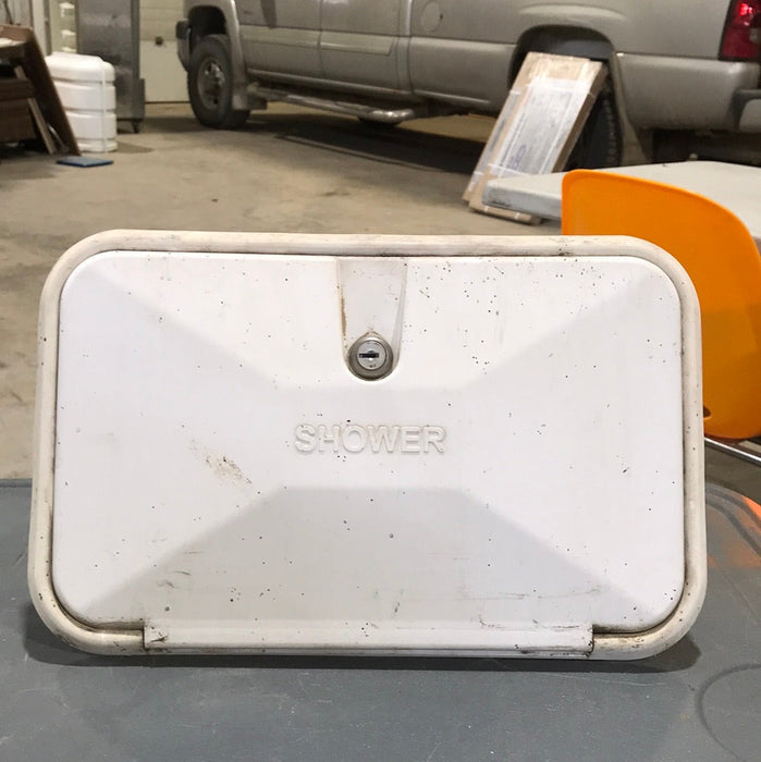 Used 13 3/4" W RV Access Hatch - Outdoor Shower