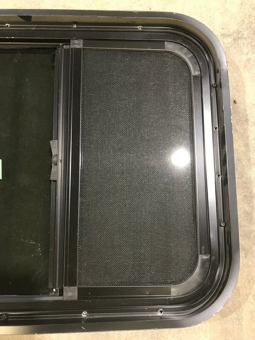 Used Black Radius Opening Window : 21 1/2" W X 17 1/2" H X 1 3/4" D