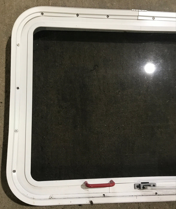 Used White Radius Emergency Opening Window : 29 1/2" W x 21 1/2" H x 1 7/8" D