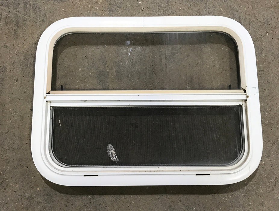 Used White Radius Opening Window : 23 1/2" W x 17 1/2" H x 1 1/2" D